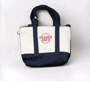 Trader Joe’s Mini Navy and White Tote Bag